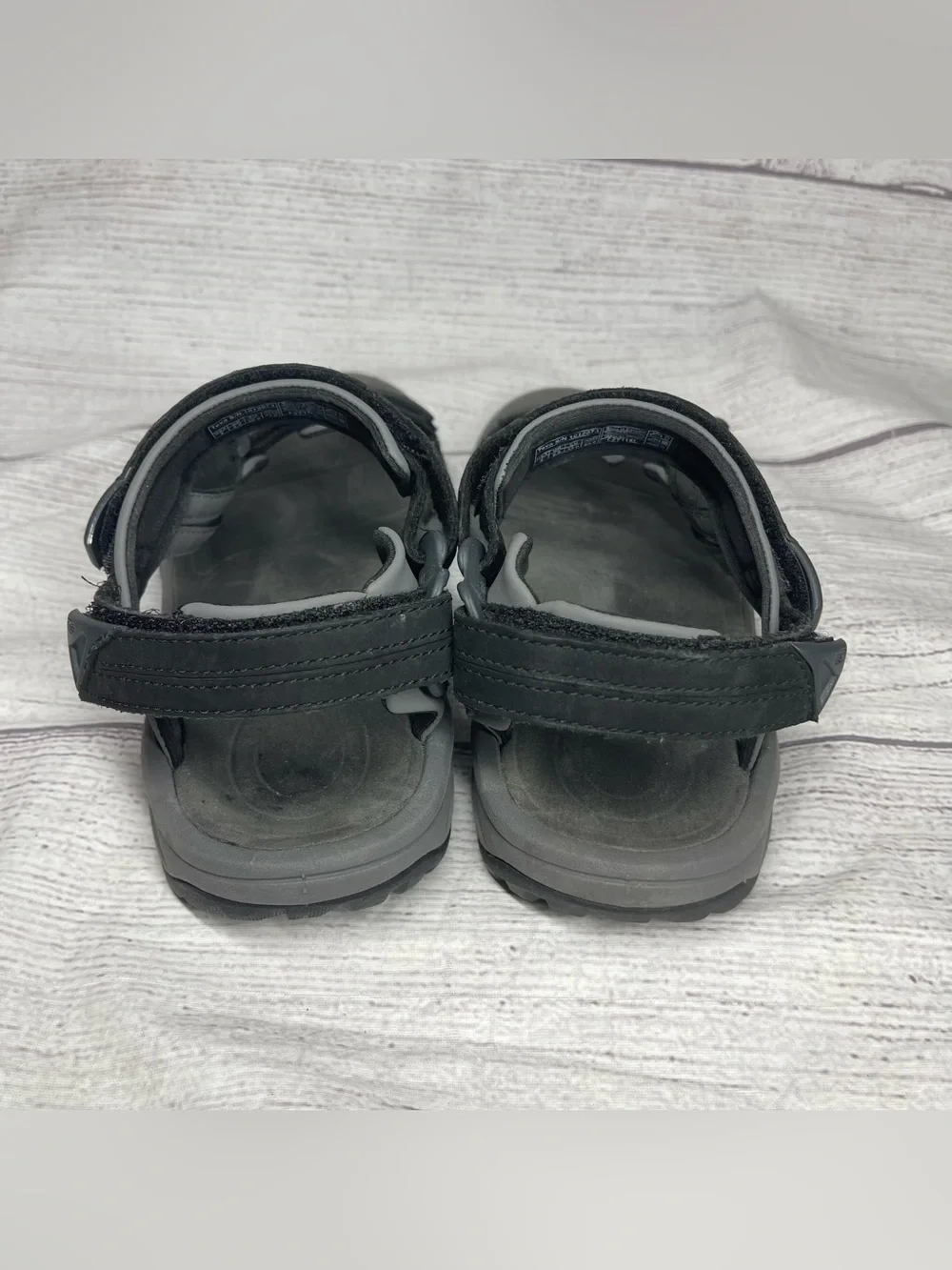 TEVA Terra Fi Lite Women's 8 Black Leather Sandals